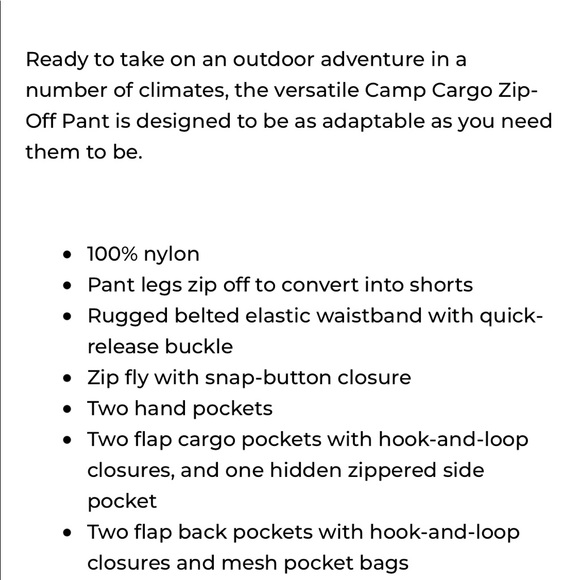 EMS camp cargo zip off pants size 12 - Picture 11 of 12